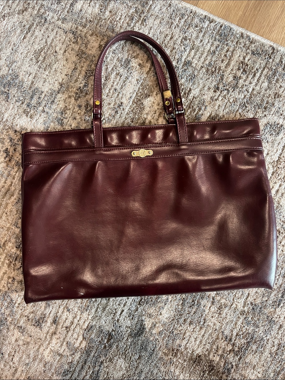 Fs Originals Vintage Burgundy Bag Soft Briefcase